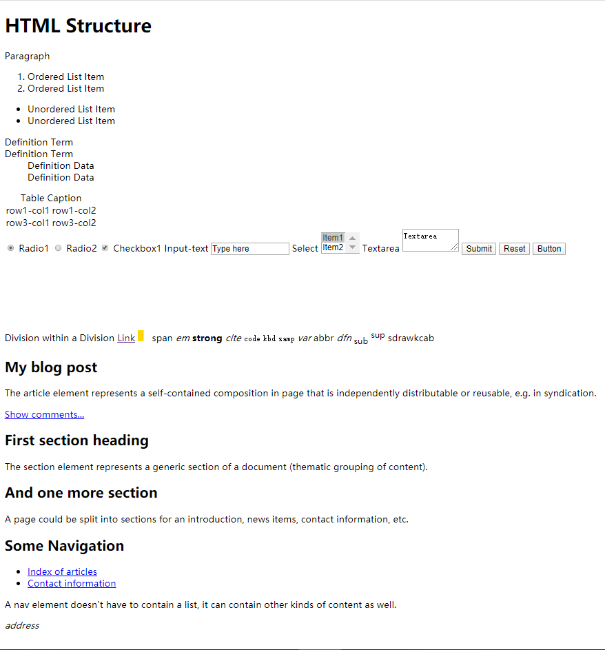 html base